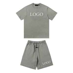 T-Shirt and <b>Shorts</b> 2Pcs OEM Service Available Wholesale Summer Wear New Arrival Men Sets T Shirt and <b>Shorts</b> Solid Color - Product Image 2
