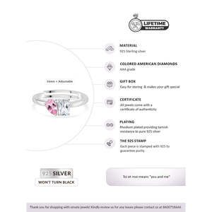 Toi Et Moi Blush Pink Anillos de moda de acero inoxidable Oro rosa y incrustaciones chapadas en 18K Estilo vintage con marcas privadas con licencia - Product Image 4