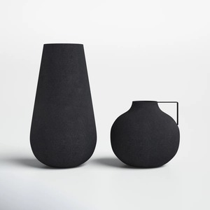 แจกันสีดำเรียบง่ายพร้อมรายละเอียดสีทองเหมาะสำหรับห้องนอนโต๊ะเรียนห้องนั่งเล่นและของขวัญสุดสร้างสรรค์หรือใช้ตกแต่ง - Product Image 5