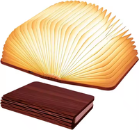 Lampe de table LED sans fil USB avec bureau en bois confortable et chaud Veilleuse moderne pour chambre à coucher Lecture et décoration Abat-jour en papier