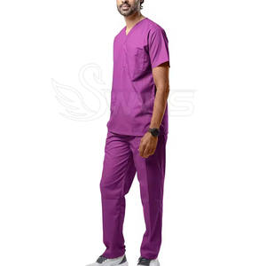 ชุดสครับแพทย์ผ้าฝ้าย 100% คุณภาพสูง สีและโลโก้สั่งทำได้ บริการ OEM - Product Image 5