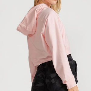 Sudadera con Capucha Ligera Personalizada al por Mayor, Sudadera de Algodón con Bordado, Ropa de Calle Informal, Sudadera Corta Moderna con Logotipo para Mujer - Product Image 5