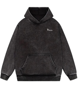 Customizable Vintage Hoodie <b>Men</b> 100% Cotton High Quality And Full Comfored <b>Fleece</b> Breathable Rhinestone Design Winter Customized - Product Image 1