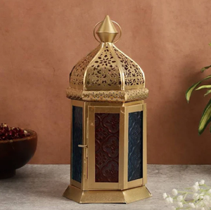 โคมไฟโมร็อกโกโบราณเชิงเทียนสไตล์โบโฮโคมไฟแขวนทำจากโลหะสำหรับตกแต่งให้แสงสว่างอบอุ่นมีจำหน่ายในราคาขายส่ง - Product Image 4