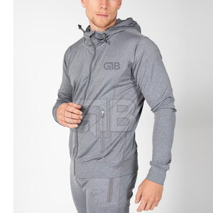 Survêtement de sport d'hiver de qualité supérieure pour homme, deux pièces avec manches longues et col à capuche, respirant et personnalisable - Product Image 2