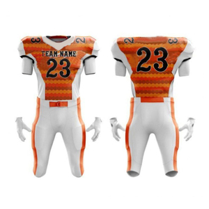 Customized Personalized Team Name Number 100% Polyester Sublimated American Football Tops <b>Men's</b> American Football Jersey - Product Image 1