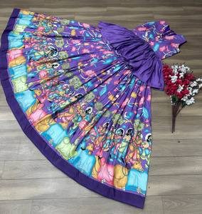 Vestido de encaje elegante con cuello en V para mujer 2024, vestido cosido de alta calidad con volantes irregulares para fiestas de boda, ropa tradicional india - Product Image 5