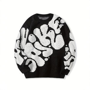 Jersey de punto de invierno para hombre, suéter ajustado, mezcla de lana cálida, manga larga, informal, suave, a la moda, con cuello redondo - Product Image 3