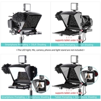Téléprompteur universel portable pour smartphone/tablette/appareil photo reflex numérique pour l'enregistrement vidéo et la diffusion en direct