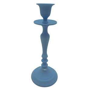 Bougeoir en métal pour la décoration de la maison bougeoir de couleur bleue pour la décoration de salon et de mariage faite à la main en vrac - Product Image 1