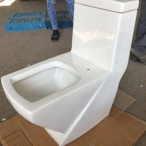 Inodoro de Una Pieza de Color Blanco con Descarga Sinfónica, Montado en el Suelo, de Cerámica, Suministro Directo de Fábrica India - Product Image 1