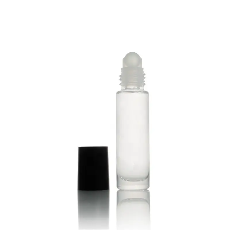 Parfum vide d'impression numérique de haute qualité 10ml rouleau de verre transparent sur des bouteilles pour l'huile essentielle rouleau de verre rechargeable sur la bouteille