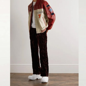 Manteau de veste de baseball pour hommes et femmes à manches de couleur foncée Varsity Letterman vestes avec logo personnalisé - Product Image 2