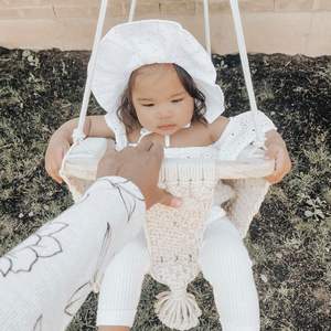 Columpio de Macramé para Bebé, Hamaca de Cuerda Natural, Adorable Juguete de Exterior para Decoración de Guardería, el Mejor Regalo Colgante - Product Image 2