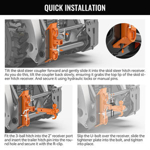 Ambitie Opgewaardeerde <span class=keywords><strong>Skid</strong></span> Hapering Heavy Duty <span class=keywords><strong>Skid</strong></span> Stek Hechtbevestiging Compatibel Met Tractoren Verstelbare Bal Mount Kink - Product Image 3