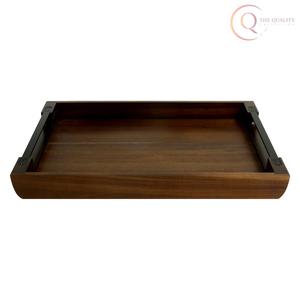 Plateau de service en bois fait main avec surface lisse, idéal pour servir et décorer - Product Image 6