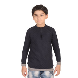 Suéter tipo jersey con cuello redondo para niños y mujeres, ropa de invierno tejida con capucha y decoración estampada, venta al por mayor - Product Image 5