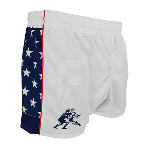 Shorts de rugby mi-longs sportifs, respirants, à séchage rapide, taille élastique, 100% polyester, fabriqués au Pakistan - Product Image 2
