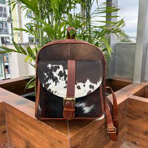 Vente en gros de mini sac à dos en cuir de vachette de haute qualité sac à dos en cuir véritable occidental sacs à dos décontractés de luxe pour unisexe - Product Image 2