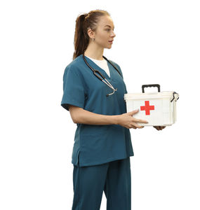 Tenues médicales d'hôpital en polyester, uniformes d'infirmière légers, vêtements professionnels - Product Image 6