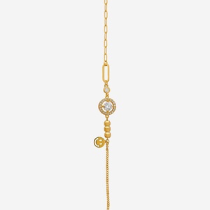 92.5 <b>Silver</b> <b>Bracelet</b> 191374 Rhodium & Gold Plated Ethnic Religious <b>Charm</b> with Face Key Pattern Featuring Diamond Zircon for Gift - Product Image 3