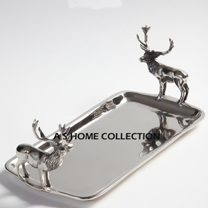Diseño de forma de ciervo, manijas laterales, accesorios de cocina rectangulares de Metal de aluminio pulido brillante para Home Hotel - Product Image 1