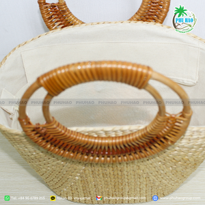 Sac à main Eco Conscious Water Jacinth pour femme offrant un style durable et un charme rustique naturel - Product Image 3