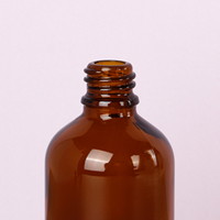 Flacon compte-gouttes en verre rose Boston pour huiles essentielles, fond épais, différentes tailles (5/10/15/20ml, 30ml, 50ml, 100ml), sérigraphie