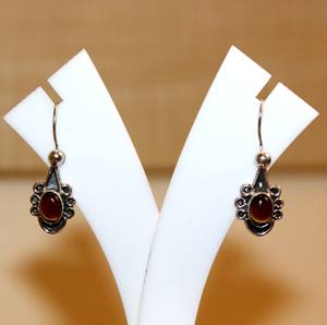 Pendientes colgantes étnicos de Plata de Ley 925 de Nepal hechos a mano, regalo de moda con cristal curativo, coral turquesa, cornalina - Product Image 4