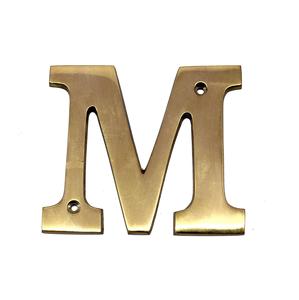 Letras del Alfabeto para Puerta de Hotel de Latón, 4 Pulgadas, Letras Doradas, Placa de Pared para Puerta, Estilo Moderno para Uso en el Hogar, Apartamento u Hospital - Product Image 1