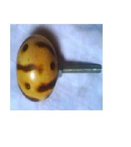 Bouton de porte en céramique Assortiment de poignées de porte en bois vintage noir - Product Image 1