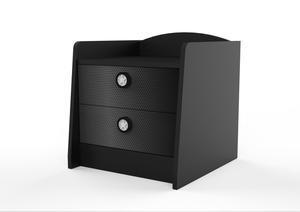 Mesita de Noche Moderna de Aglomerado de 18 mm, Desmontable, Color Negro, para Dormitorio, Hotel, Taller, Almacén, Fabricante Turco, Madera - Product Image 5