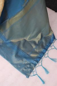 Sari en soie de coton et soie de créateur indien le plus à la mode, vêtements de fête et de mariée exclusifs, dernier style indien traditionnel - Product Image 4