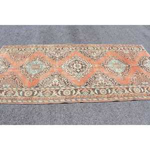 Tapis turc 4,6 x 9,4 pieds, grand tapis vintage, tapis marocain rouge et vert - Product Image 2