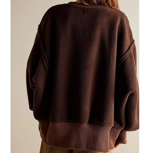 2025 gros Logo personnalisé broderie Patch contraste couleur femmes sweat à capuche sweat - Product Image 3