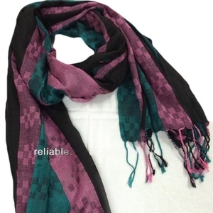 Automne belle et douce de haute qualité conception personnalisée femmes VISCOSE fil teint écharpe tricotée - Product Image 1