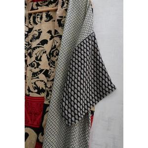 Bata Kimono de Seda Suave con Estampado Indio, Talla Grande, Transpirable, Largo hasta la Rodilla, Ropa de Dormir Corta para Mujer - Product Image 3