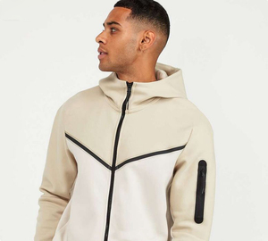 Ensemble de survêtement de sport pour homme, logo personnalisé, automne/hiver, 2 pièces, jogging, ensembles de survêtement, polyester/coton respirant écologique, personnalisé - Product Image 5