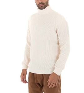 2024 personnalisé hommes ample à manches longues pull haute qualité coton tricots respirant couleur unie confortable élégant décontracté - Product Image 2