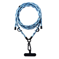 Tali Gantungan Ponsel Kepang Logam Fashion Crossbody, Penahan Kabel Lightning untuk iPad/iPhone, Logo Custom, Tahan Lama, Dapat Disesuaikan, RoHS/MFI