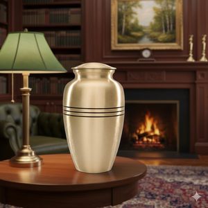 Fabriqué à partir de laiton de qualité supérieure, cette urne de crémation combine une élégance intemporelle avec une durabilité durable. - Product Image 4