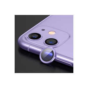 Protecteur d'objectif de caméra en verre trempé avec anneau métallique violet MRSA CL-07 pour iPhone 12, protection des objectifs mobiles - Product Image 1