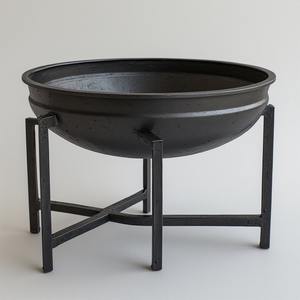 Modern Decorative Metal Firepit with <b>Wood</b> <b>Burning</b> for Outdoor Warmth and Enhanced Garden Decor - Product Image 4
