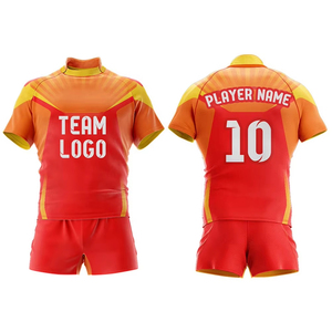 Uniformes de Rugby Personalizados al por Mayor de Alta Calidad, Diseño Personalizado, Tallas Grandes, Impresión por Sublimación, 100% Poliéster, Jersey de Rugby de Secado Rápido - Product Image 1
