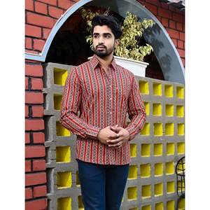 Chemise décontractée pour homme en coton imprimé à manches longues, respirante, en popeline ou tissu Oxford, motif floral ou à pois, offre ODM - Product Image 1