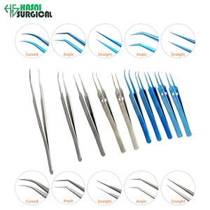 Ensemble de pinces à épiler pour extensions de cils en acier inoxydable de qualité supérieure certifiées CE ISO avec options de personnalisation de l'emballage et de la taille - Product Image 2