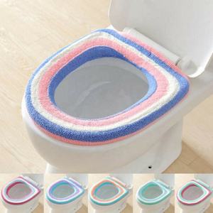 Calentador de Asiento de Inodoro de Algodón de Alta Calidad, Lavable y Ecológico, Cojín de Tela Suave, Diseño de Dos Piezas de Color Personalizado - Product Image 4