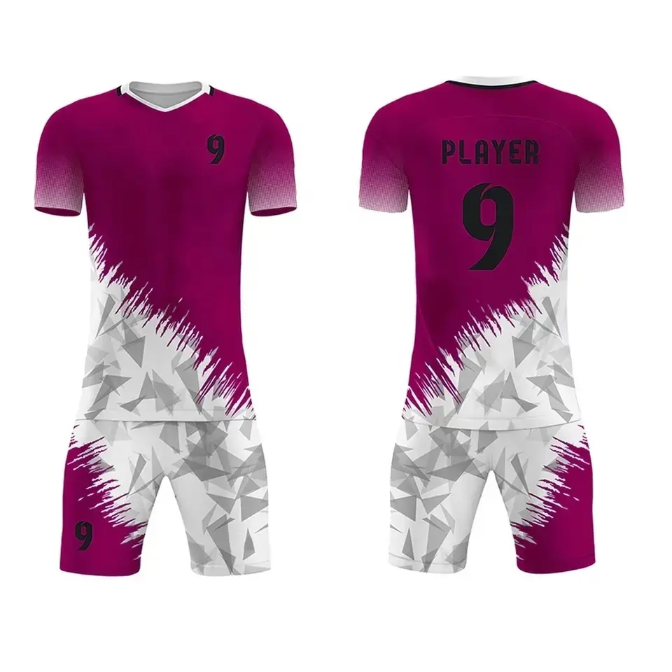 Gran oferta conjunto de uniforme de fútbol transpirable personalizado superventas proveedor de uniformes de fútbol para jóvenes y adultos