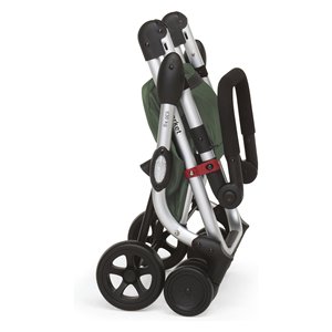 Chariot de supermarché 38L en acier, chariot de courses vert olive 48x40x110cm - Product Image 3