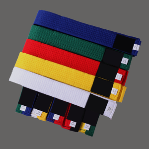 เข็มขัดคาราเต้สำหรับทุกเพศเข็มขัดศิลปะการต่อสู้ทำจากผ้าฝ้าย100% - Product Image 2